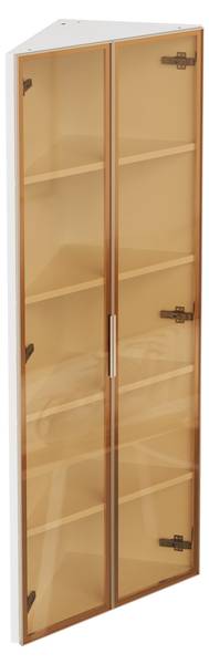 Vitrinekast GLOWLucy Ⅴ wit - plaatmateriaal op houtbasis - 44 x 160 x 44 cm