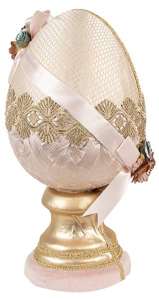 Decoratie Beeld Ei Easter&August beige - textiel - 20 x 38 x 20 cm