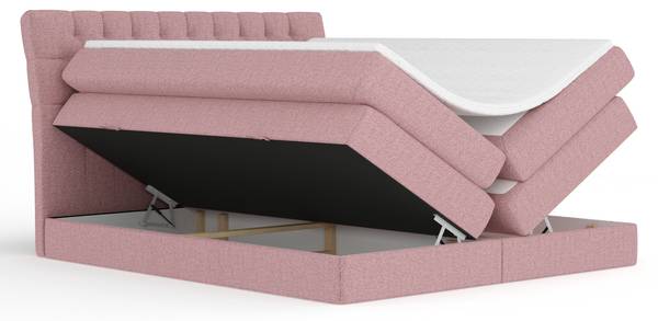Boxspringbett Seraphine Pink - Liegefläche Breite: 200 cm