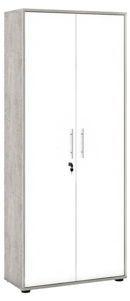 Mehrzweckschrank 2 Türen Aveto Weiß - Holzwerkstoff - 188 x 34 x 79 cm