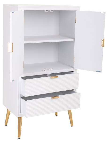 Schränke Vega Weiß - Holz teilmassiv - 62 x 118 x 37 cm