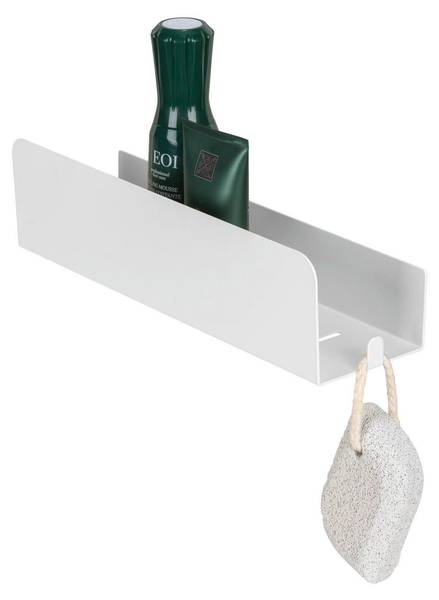 Duschablage TURBO-LOC LIZAN Weiß - Metall - 30 x 8 x 9 cm