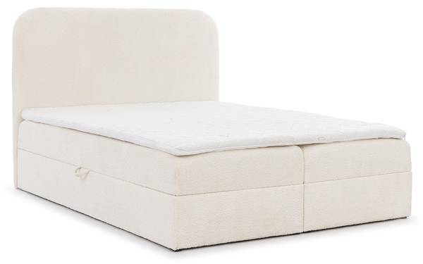 Boxspringbett BINETA Creme - Breite: 184 cm
