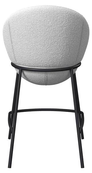 Barhocker ZOA Weiß - Metall - Textil - 50 x 110 x 58 cm