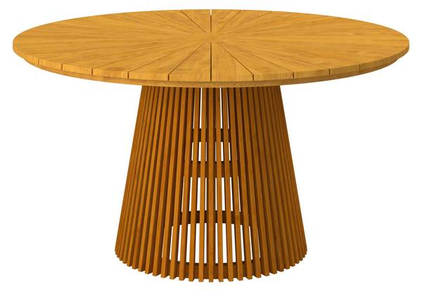 Gartentisch SANJA Braun - Massivholz - 140 x 76 x 140 cm