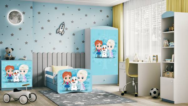 Kinderkleiderschrank Winterschwestern Blau
