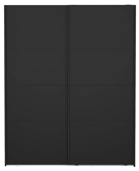 Kleiderschrank Catania Schwarz - Holzwerkstoff - 179 x 221 x 65 cm