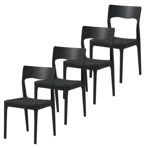 Stühle  11279 4er-Set Schwarz