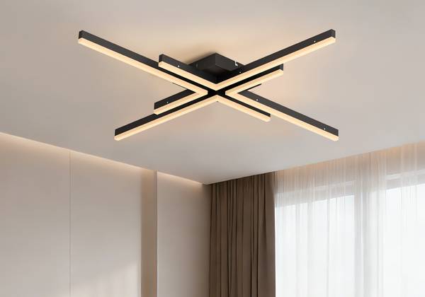 Deckenleuchten Alivetta25039 Schwarz - Metall - 80 x 7 x 80 cm