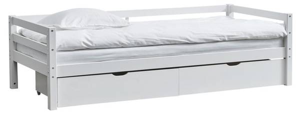 Lit simple enfant Actim Blanc - Pin - 98 x 60 x 208 cm