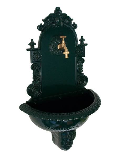 Wandbrunnen TIROL Grün - Aluminium - 44 x 75 x 18 cm