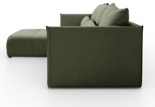 Ecksofa APOLLO L mit Schlaffunktion Grün - Polyester - 246 x 93 x 188 cm
