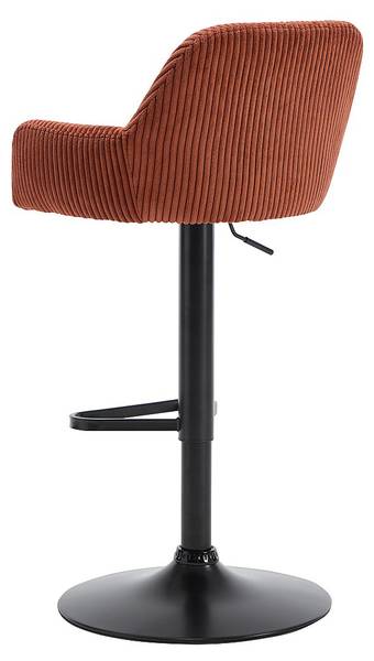 Tabouret de bar LILIYA Lot de 2 Marron - Textile - 49 x 102 x 51 cm