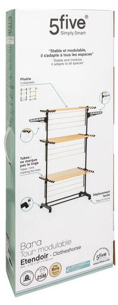 Wäscheständer BARA Beige - Metall - 67 x 150 x 78 cm