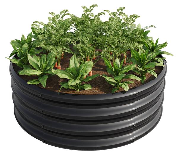 Hochbeet CO195 Schwarz - Metall - 80 x 30 x 80 cm