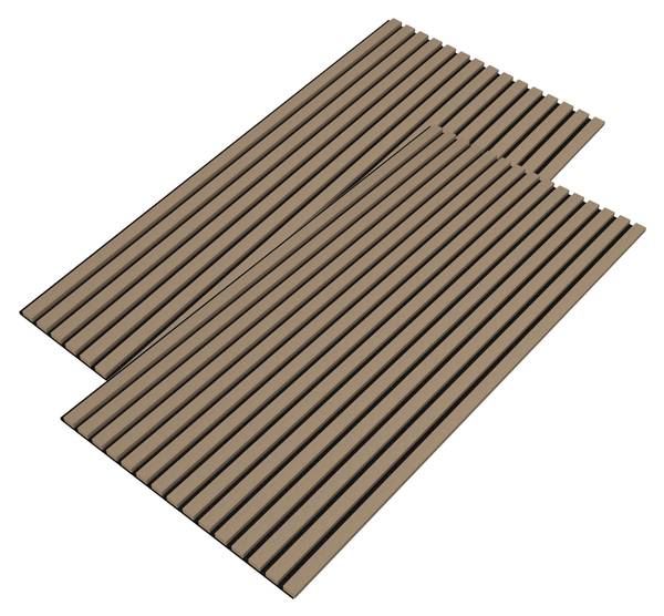 Akustik Wandpaneelset Vang 2-tlg. Braun - Holzwerkstoff - 60 x 120 x 3 cm