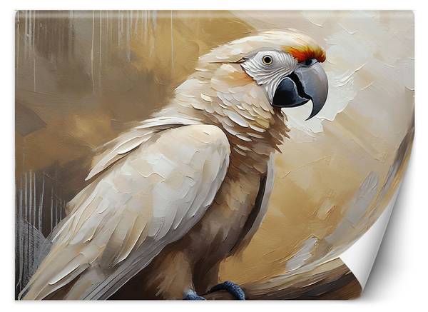 Fototapete Papagei Vögel gemalt 100 x 70 cm