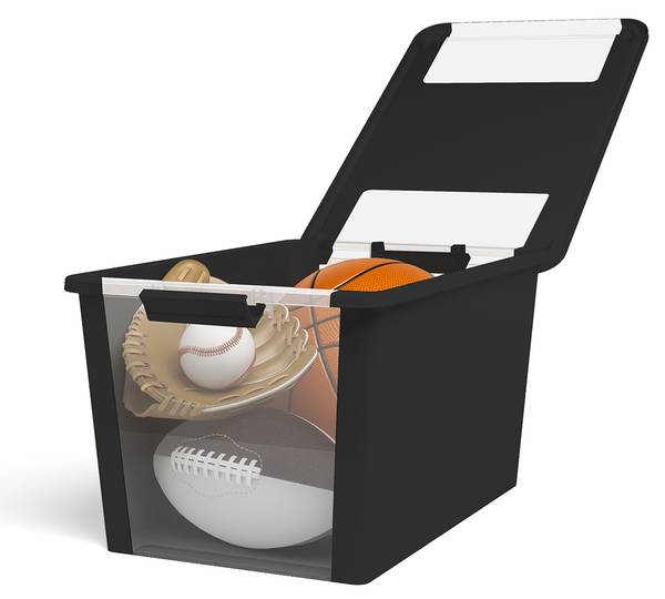 Kunststoffbox Scuba S Schwarz - Kunststoff - 37 x 19 x 26 cm