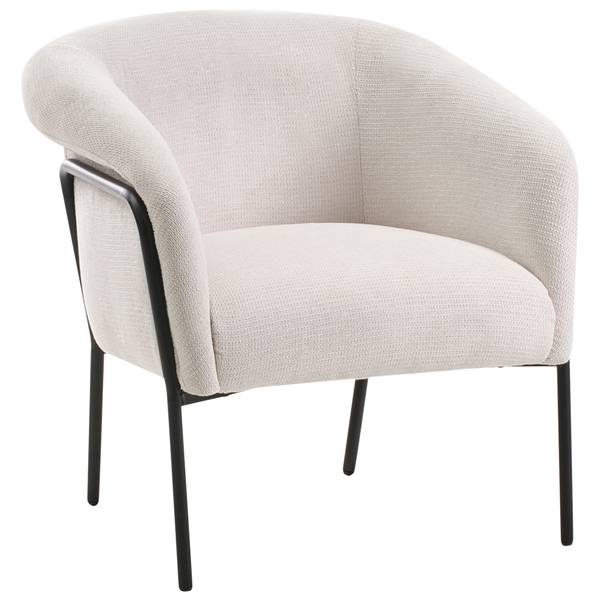 Fauteuil KROSSEN beige - zwart - textiel - 68 x 73 x 64 cm