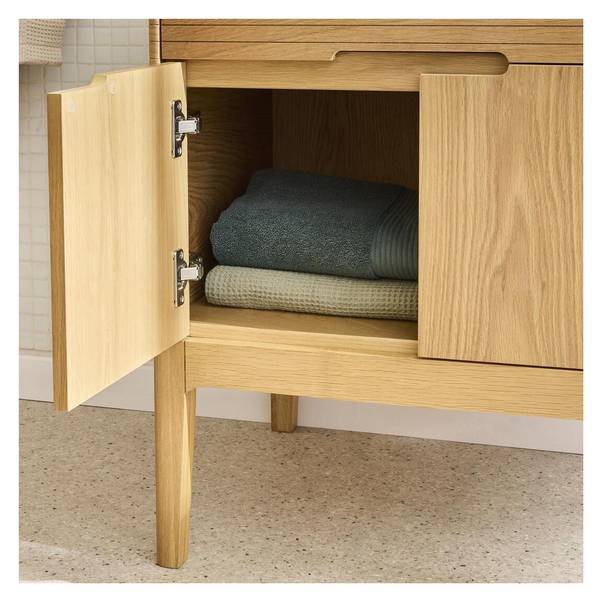 Badmöbel-Set ALASKA 4-teilig Braun - Holzwerkstoff - 60 x 78 x 50 cm