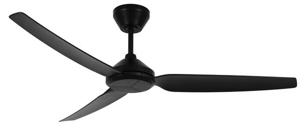 Deckenventilator Polis Schwarz - Metall - 132 x 34 x 132 cm