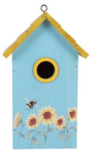 Vogelhaus Abigail Garden Blau - Holzwerkstoff - 10 x 22 x 15 cm