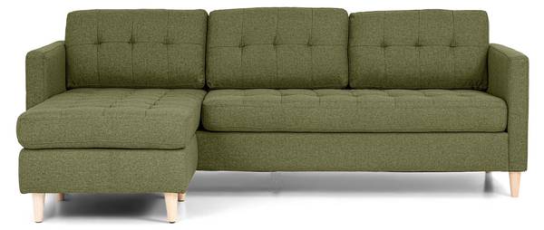 Ecksofa Marino Grün - Textil - 219 x 80 x 151 cm