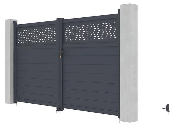 Flügeltor BAZIO Tiefe: 300 cm