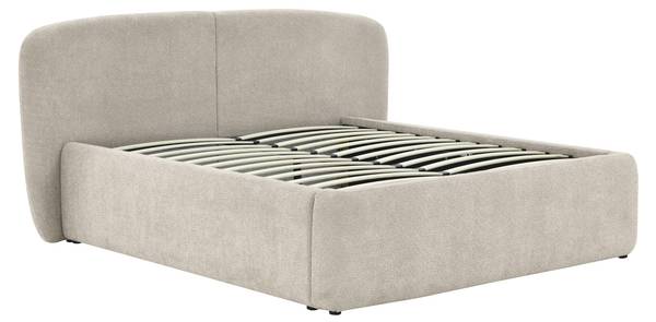 Boxbett ART DECO Beige - Grau - Bouclé - Polyester - 245 x 125 x 210 cm