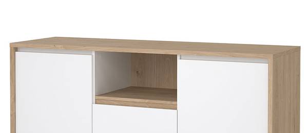 Sideboard Next Braun - Holz teilmassiv - 149 x 89 x 49 cm