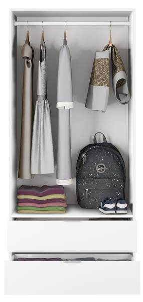 Schrank DARION Weiß - Holzwerkstoff - 82 x 180 x 52 cm