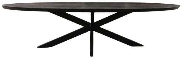 Esstisch BRANDY Schwarz - Massivholz - 210 x 76 x 100 cm