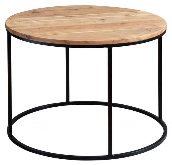 Couchtisch VALDRES mit Ablage Beige - Akazie - 60 x 43 x 60 cm
