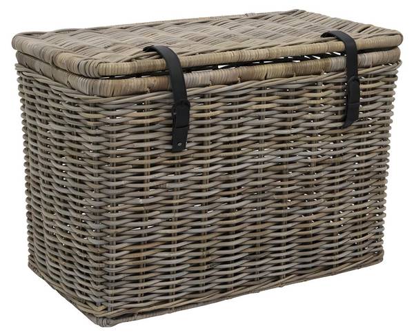 Truhe und Kiste NEFTA 2er-Set Grau - Naturfaser - 70 x 45 x 35 cm
