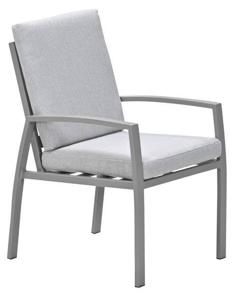 Lounge dining stoel Cameron grijs - aluminium - 72 x 79 x 79 cm