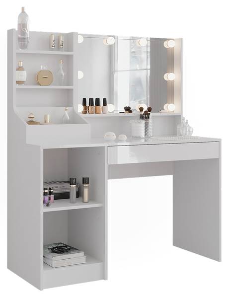 Kaptafel Sherry 57585 wit - plaatmateriaal op houtbasis - 120 x 76 x 51 cm