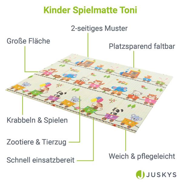 Kinder Spielmatte Toni Beige - Kunststoff - 176 x 1 x 196 cm