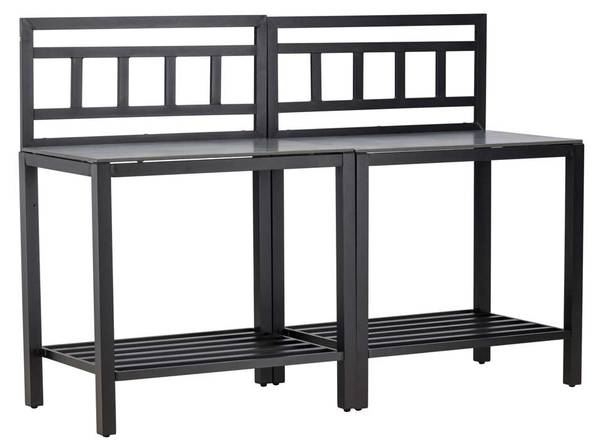 Buitenkeuken Alicante zwart - metaal - 60 x 128 x 90 cm