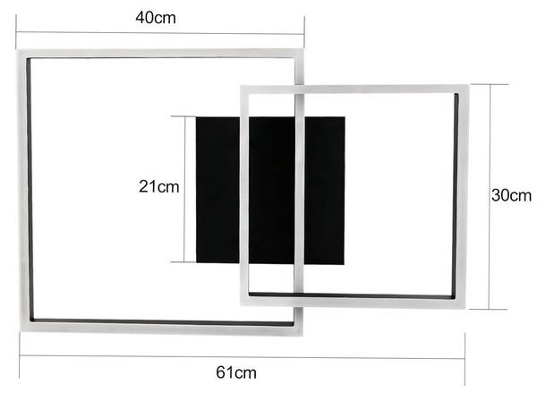 Deckenleuchte Gozir 40 x 12 x 61 cm