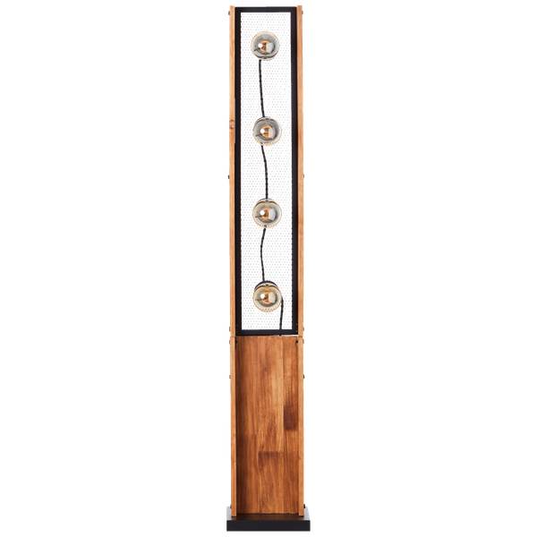 Stehlampen 31121144181 1 Braun - Holz teilmassiv - 20 x 126 x 20 cm