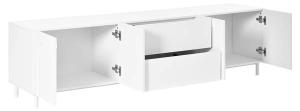 TV-Schrank Eos Ⅷ Weiß - Holzwerkstoff - Metall - 40 x 48 x 180 cm