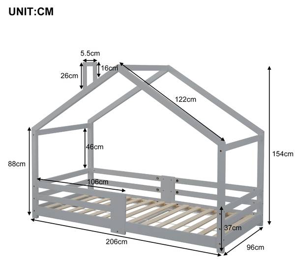 Hausbetten K-894 Grau