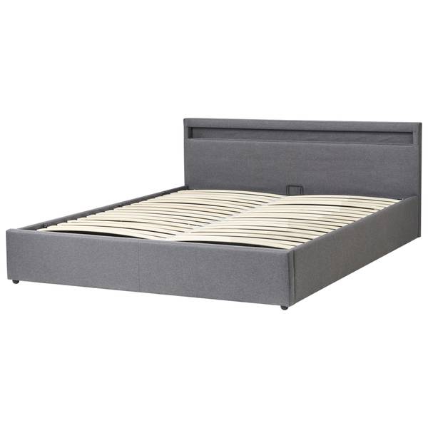 Lit double ARMELLE Textile - Largeur de la surface de couchage : 180 cm