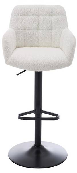 Barhocker PEGA 2er-Set Weiß - Textil - 50 x 93 x 49 cm