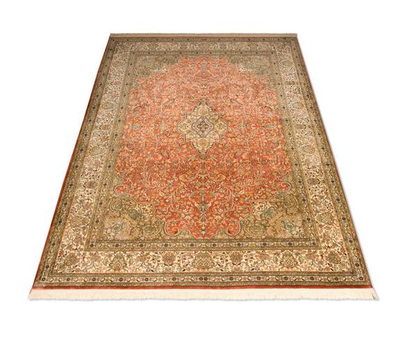 Orientteppich Premium Orange - Seide - 168 x 1 x 244 cm