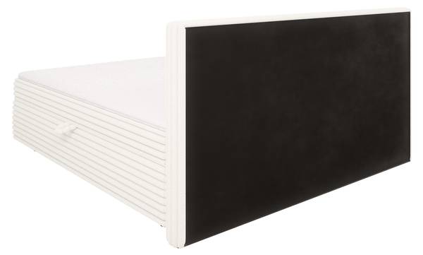 Boxspringbed met opbergruimte Maya beige - Breedte: 205 cm