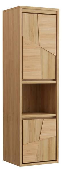 Badschrank SUMBAWA Beige - Holz teilmassiv - 35 x 140 x 40 cm