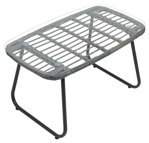 Gartenlounge RIVIERA 4er Set Schwarz