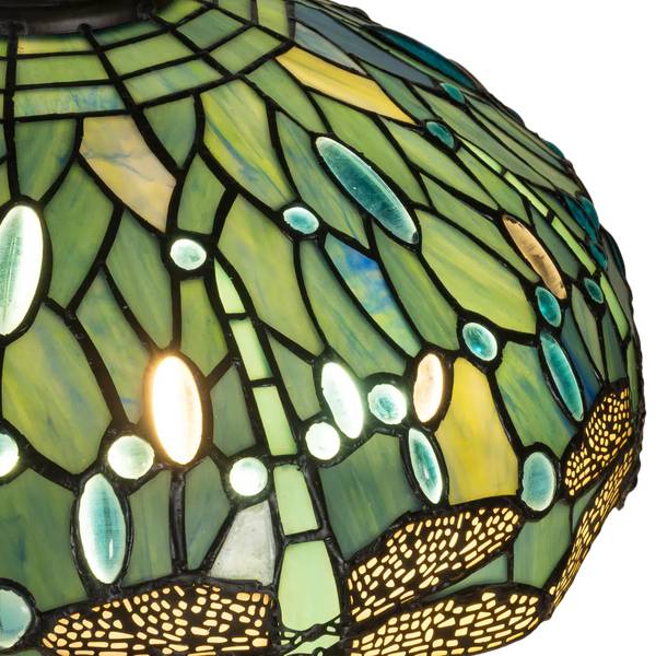 Tiffany Tischlampe Libellen 7039 Weiß - Glas - 40 x 57 x 40 cm