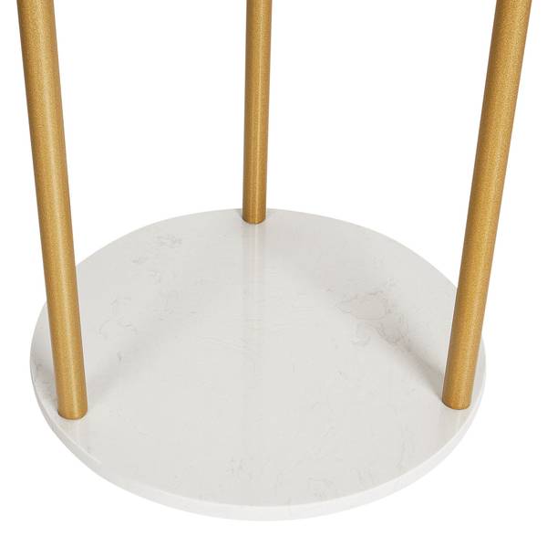 Kleiderständer RALTSON Gold - Weiß - Metall - 31 x 175 x 31 cm